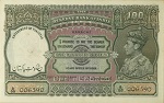 P3A Hundred Rupee Pakistan British India Overprint Note